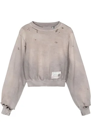 Maison Mihara Yasuhiro Distressed cotton sweatshirt