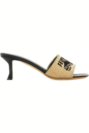 Salvatore Ferragamo 55mm jacquard raffia sandals