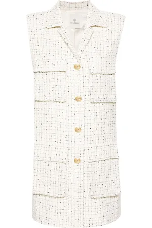 ANINE BING Single-breasted tweed gilet