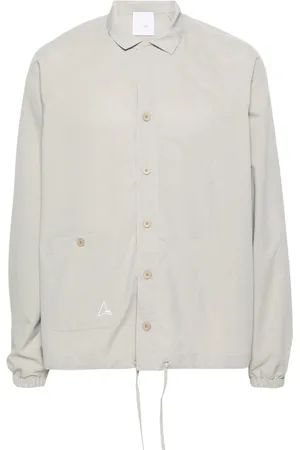 ROA Perforated checked shirt