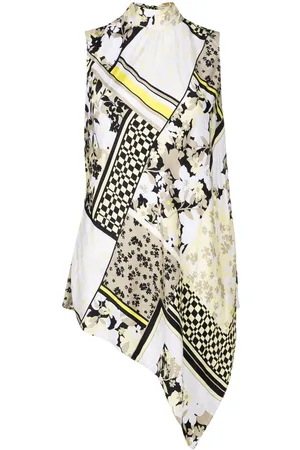 HUGO BOSS Scarf-print sleeveless blouse