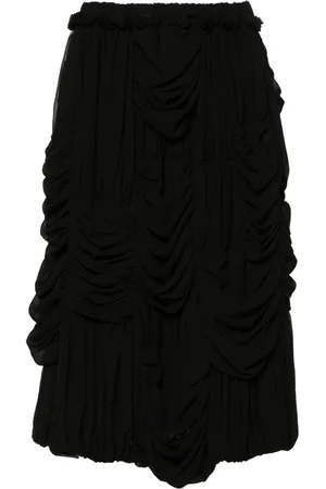 Comme des Garçons Draped midi skirt