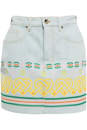 Casablanca Embroidered cotton mini skirt