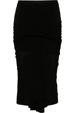 Rick Owens Twist-detailing midi skirt