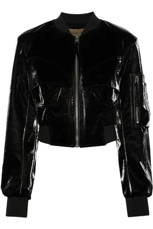 Elena Velez Bustier cropped bomber jacket