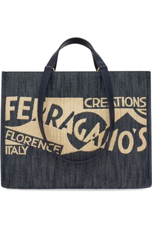 Salvatore Ferragamo Medium Venna logo-embroidered tote bag