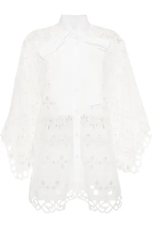 Elie saab Lace Embroidered Cotton Shirt