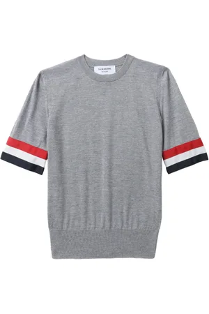 Thom Browne RWB stripe crew-neck merino top