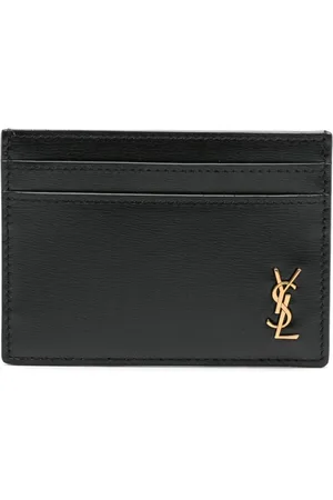 Saint Laurent Cassandre-logo leather card holder