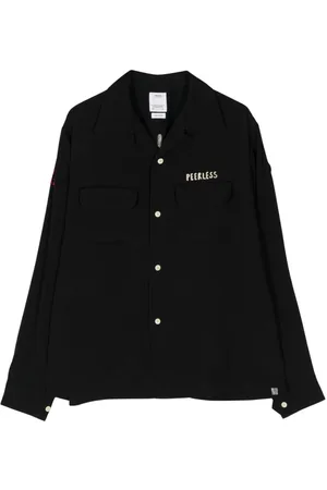 VISVIM Keesey slogan-embroidered shirt