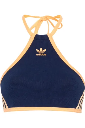 adidas Logo-print halterneck crop top