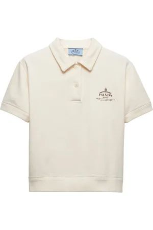 Prada Logo-print fleece polo shirt