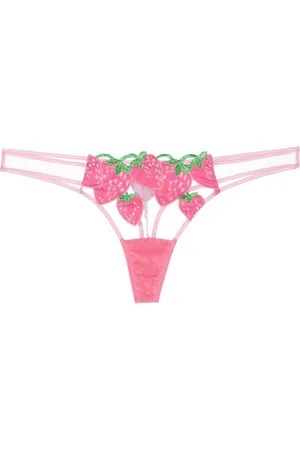 FLEUR DU MAL Wild Strawberry thong