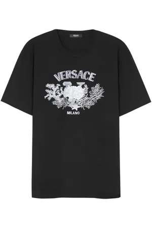 VERSACE University Coral embroidered T-shirt