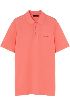 VERSACE Logo-embroidered polo shirt