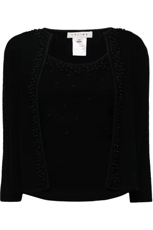 Céline Rhinestone-embellished cashmere cardigan