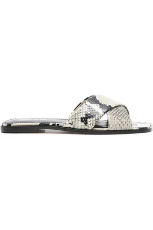 PARIS TEXAS Snakeskin-effect sandals