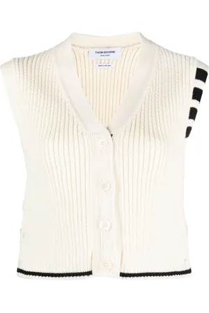 Thom Browne 4-Bar stripe intarsia-knit vest