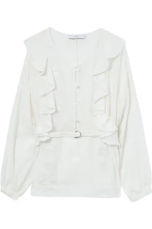 IRO Ruffle-detail cotton blouse