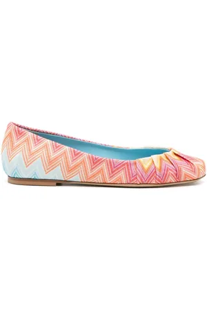 Missoni Iris Wave-knit ballerina shoes