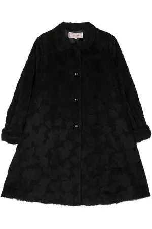 Saint Laurent Single-breasted faux-fur coat