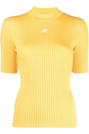 Courrèges Logo-embroidered ribbed sweater