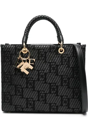 Elisabetta Franchi Monogram-jacquard tote bag