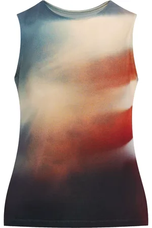 Issey Miyake Abstract-print sleeveless top