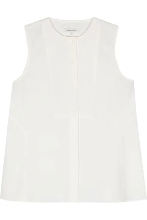 Maison Kitsuné Crinkled sleeveless shirt