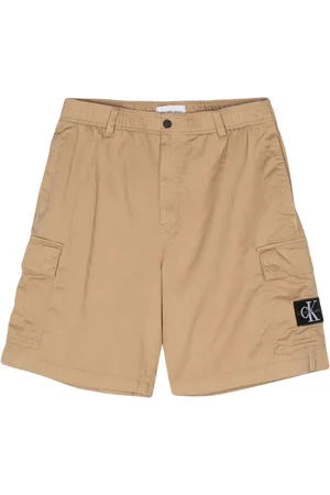Calvin Klein Logo-appliqué straight-leg shorts
