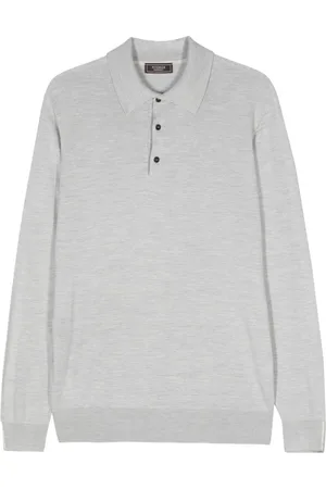 PESERICO SIGN Mélange longsleeved polo shirt