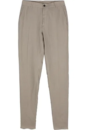 PESERICO SIGN Linen tapered trousers