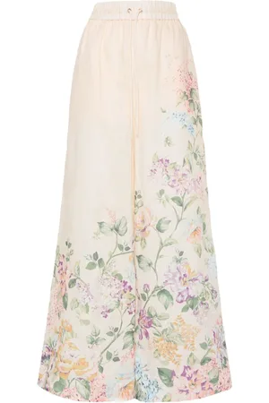ZIMMERMANN Halliday floral-print palazzo trousers