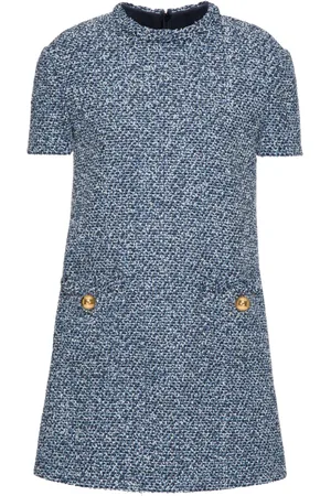 VALENTINO GARAVANI Short-sleeve tweed minidress