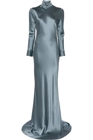 Michelle Mason Long sleeve silk gown