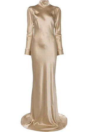 Michelle Mason Long sleeve silk gown