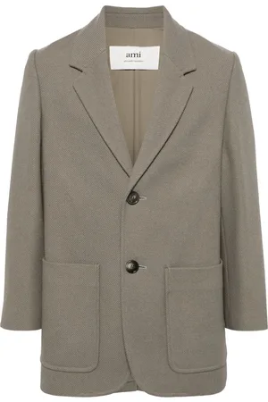 Ami Single-breasted virgin-wool blend blazer