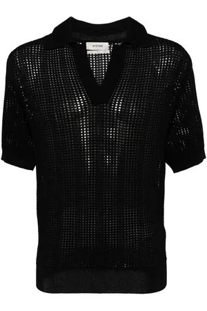 SYSTEM Skashi open-knit polo shirt