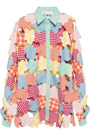 Cavia Cut-out patchwork shirt