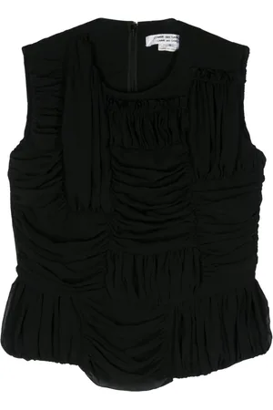 Comme des Garçons Ruched sleeveless top
