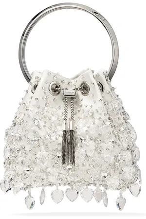 Jimmy Choo Bon Bon crystal-embellished bucket bag