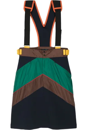 Kolor Colour-block dungaree dress