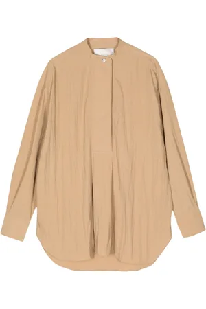 STUDIO NICHOLSON Long-sleeve band-collar blouse