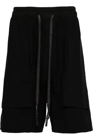 ISAAC SELLAM EXPERIENCE Gusset-detail organic cotton track shorts