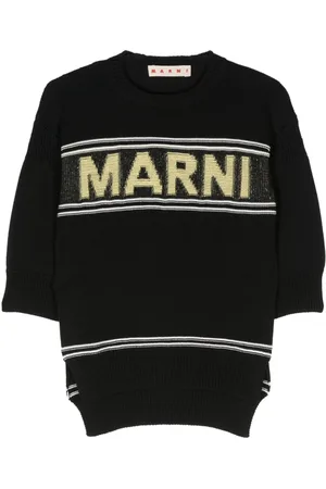 Marni Intarsia-knit logo cotton jumper