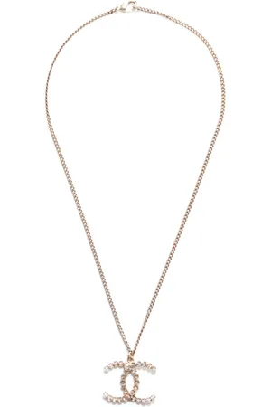 CHANEL 2019 CC rhinestone-embellished necklace