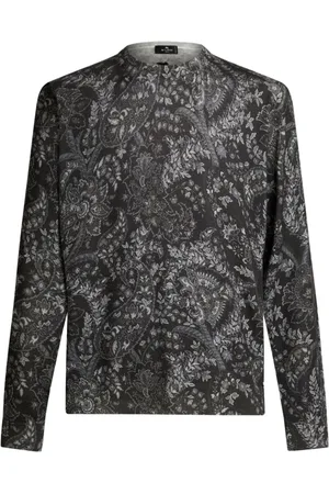 Etro Paisley intarsia-knit jumper