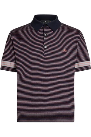 Etro Striped knitted polo shirt