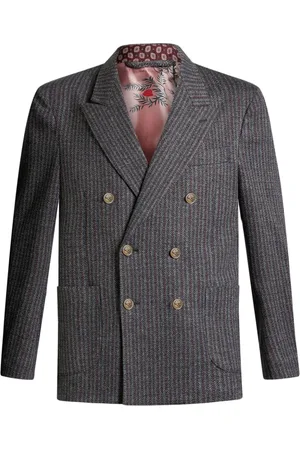 Etro Striped double-breasted blazer