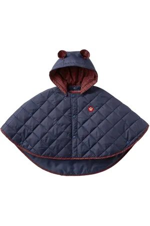 Familiar Detachable-hood quilted cape